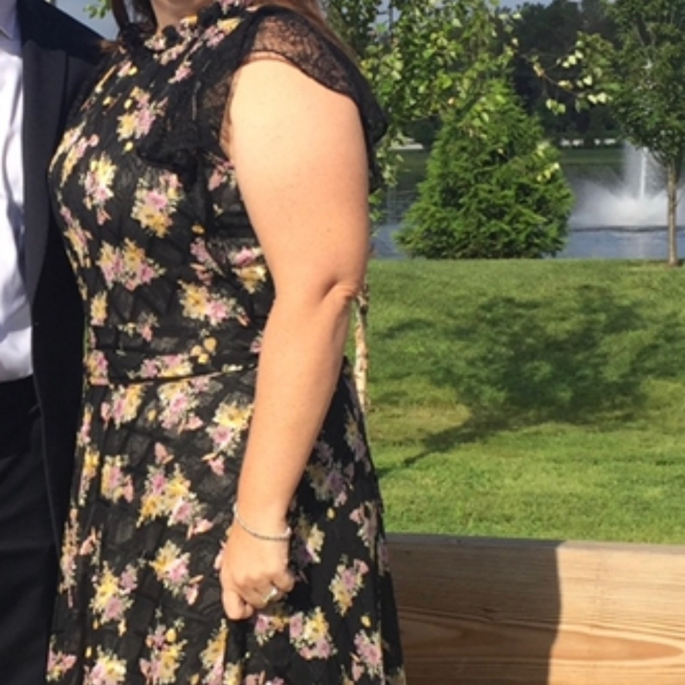 Tahari ASL Black Lace Dress